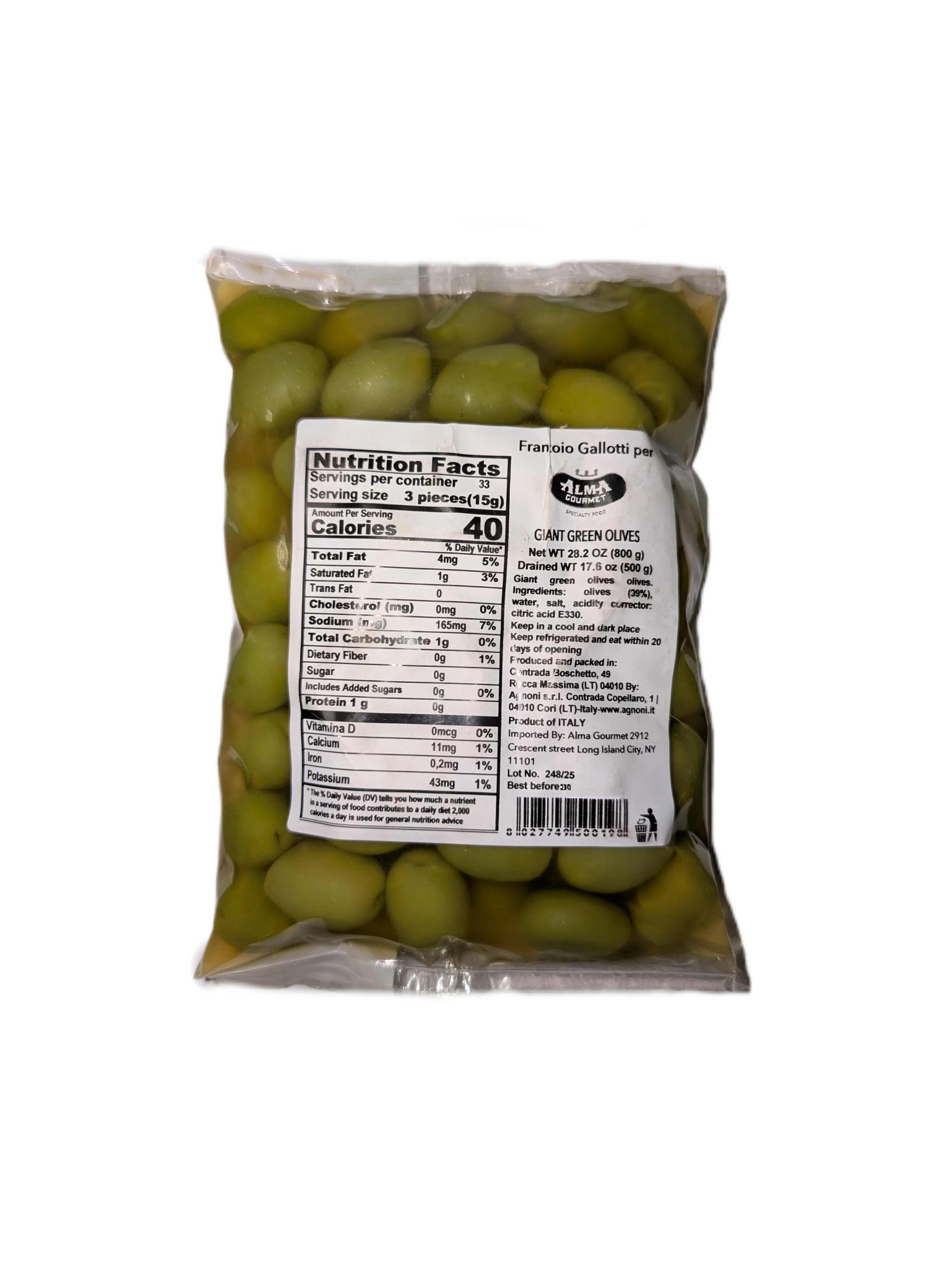 Alma Gourmet - Nocellara Giant Green Olives