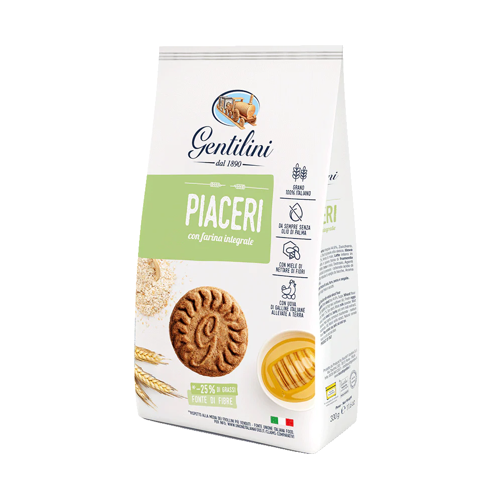Biscotti Gentilini Piaceri with Whole Wheat Flour