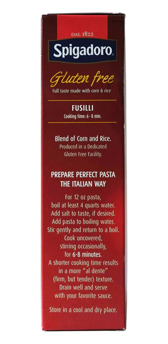 Gluten-Free Fusilli Spigadoro 12oz - Image 2