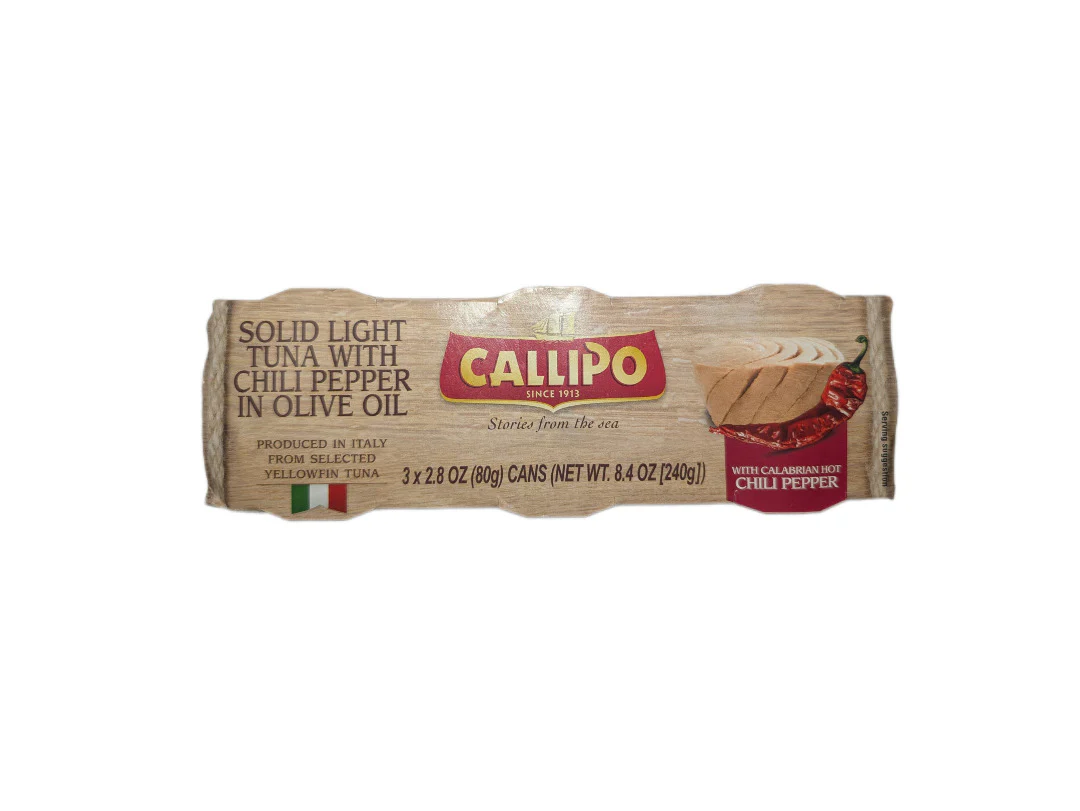 Solid Light Tuna with Chili Pepper in Olive OIl - Callipo