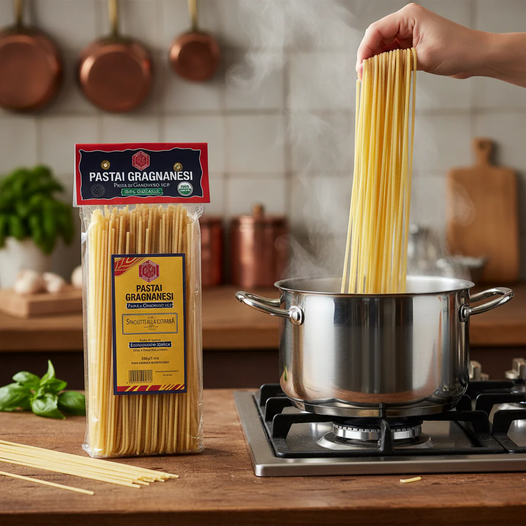 Spaghetti Alla Chitarra Italian Pasta di Gragnano Organic IGP - Image 3